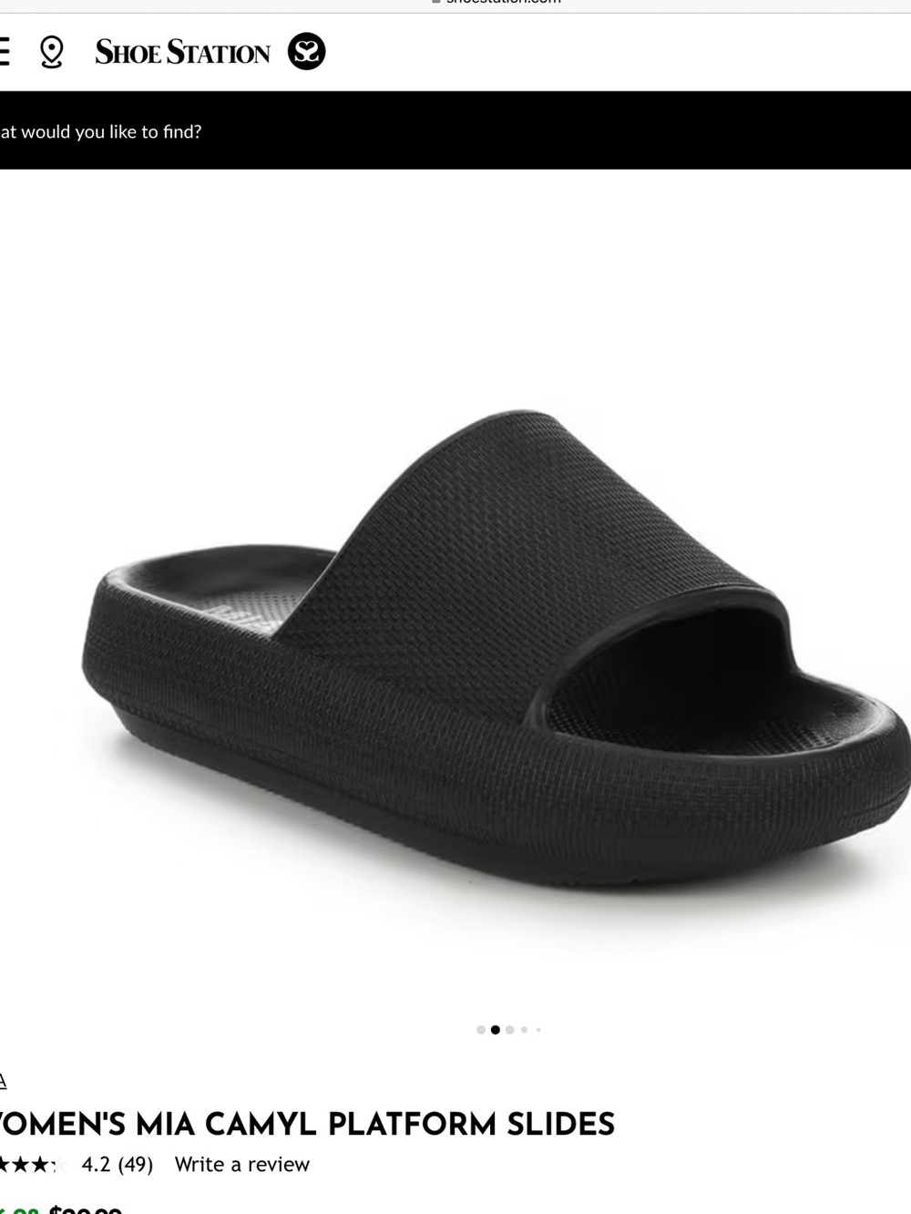 MIA Camyl Platform Slide Sandals — Black